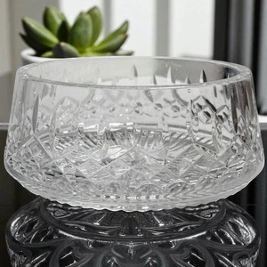 Vintage Waterford Ireland Crystal Clear Cut Glass Lismore Salad Center Bowl 8" - Picture 1 of 10