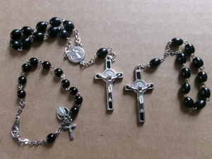 Three Great Looking Black Beaded Chaplets - Bild 1 von 4