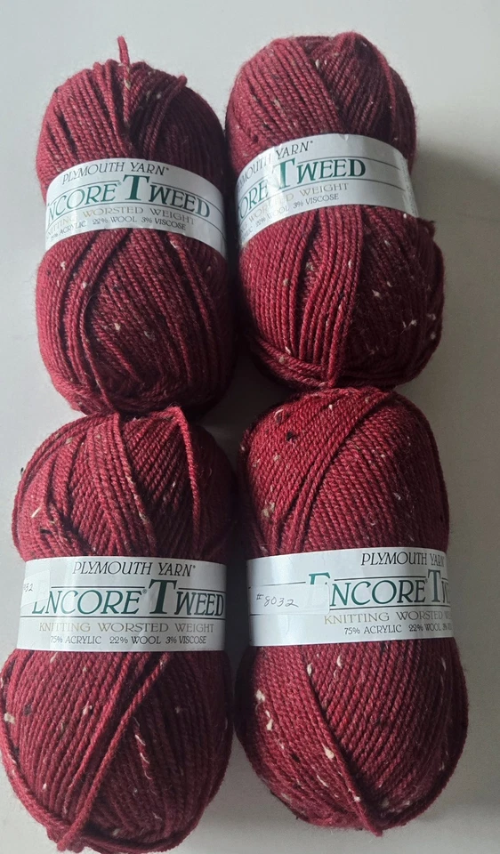 4 Plymouth Yarn Company Encore Tweed Color 6389 Pink 200 yds Acrylic Wool NEW - Image 1 of 4