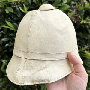 ORIGINAL Spanish American War Army M1889 Summer Tropical Sun Helmet & Chinstrap - Picture 1 of 5