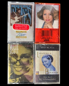 Vintage Soul Music Cassette Tapes With Aretha Franklin Some New - Picture 1 of 4