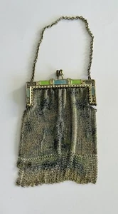 1920s Flapper Mesh Chain Mail Evening Bag Purse - Picture 1 of 12