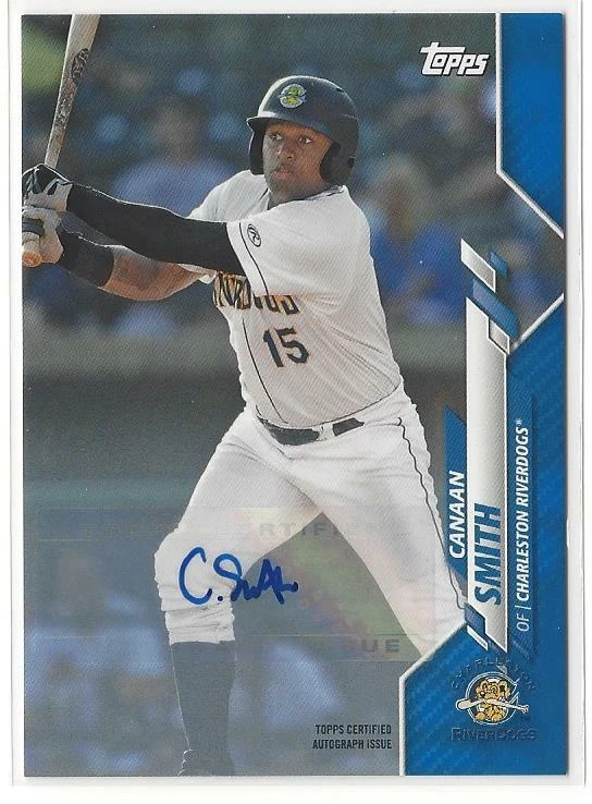 2020 Topps Pro Debut Canaan Smith Blue Parallel Autograph Auto #/150 Riverdogs - Image 1 of 1