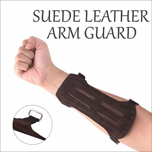 Leather Archery Arm Guard Traditional Bow Longbow Recurve Bow Forearm Protector - Picture 1 of 3