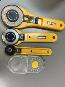 Lotto taglierine rotanti Olfa lame in acciaio al tungsteno lame di ricambio piccole, medie e grandi - Foto 1 di 14