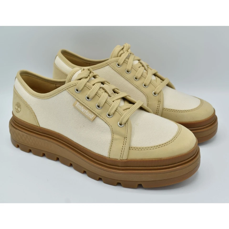 Timberland Womens Size 10 Ray City EK Natural Canvas Oxford Platform Shoes