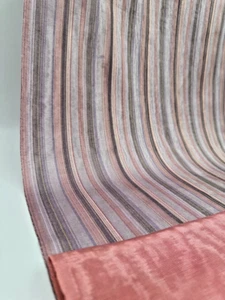 Pink Striped Silk Kutnu Fabric By 2 Meters,Silk Dupioni. - Picture 1 of 8