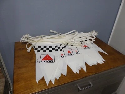 Vintage Citgo 70s String Gas Station 48 Flag Advertising Banner 100ft Rare - Image 1 of 4