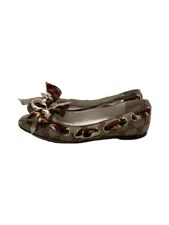 Authentic GUCCI GG canvas leather scarf pumps size 35 US5 brown 171098