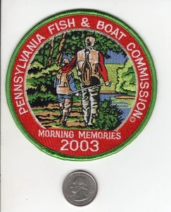 Parche de recuerdos de la comisión de peces y barcos de Pennsylvania 2003 - parche de ciervo Michigan - Imagen 1 de 1