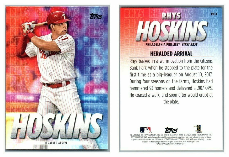 2020 TOPPS RHYS HOSKINS HIGHLIGHTS SINGLES U PICK COMPLETE YOUR SET - Image 1 of 1