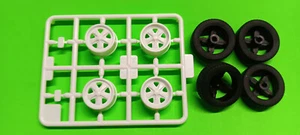 1/24 1984 Porsche 911 Carrera 3.2 Coupe Fuchs Rims Wheels Rubber Tire Staggered - Picture 1 of 14