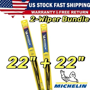 2-Pack  For Michelin 35-220 22" Wiper Blades Super-Premium Beam Wiper Blades - Picture 1 of 11