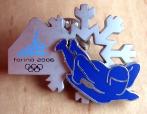20th WINTER OLYMPIC GAMES TORINO, ITALY 2006 - SKELETON TWO LEVELS CUT OUT PIN - Picture 1 of 2