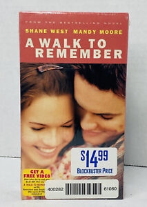 A Walk to Remember VHS, 2002 NEW Factory Sealed Mandy Moore Blockbuster Sticker