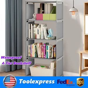 Open Metal Bookcase,Storage Organizer Shelves,Rustic Metal Frame Holder - Picture 1 of 11