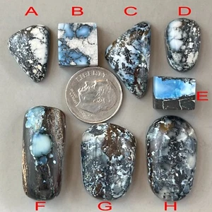 Natural Bamboo Mountain Hubei white Turquoise Cabochon/Gemstone cab Y198 - Picture 1 of 3