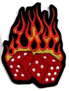 CAFÉ RACER ROCKERS 59 TON-UP BOY CAFÉ RACER FUZZY DICE FLAMING Bügelbild PATCH - Bild 1 von 1