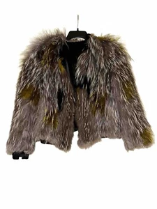 multicolor designer fur coat Size Small no name - Picture 1 of 8