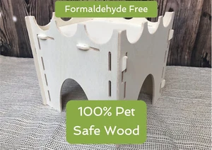 Guinea Pig Low Turret - Formaldehyde Free, Non Toxic, Wooden, Slot Together & Mo - Picture 1 of 10