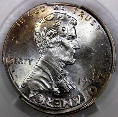 1999 1c Lincoln Struck on 10c Dime  DOUBLE-DENOMINATION ~ MINT ERROR ~CAC MS65 - Image 1 of 4