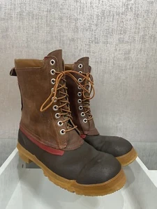 Stivali Uomo Vintage Made in USA Lavoro Sport Caccia Pelle 12 (A310) - Foto 1 di 10