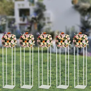 5 szt. Przezroczysty akryl Ślub Kwiat Wystawa Stojak Wazon Wstążki Stojak na kolumny Wysyłka amerykańska - Zdjęcie 1 z 12