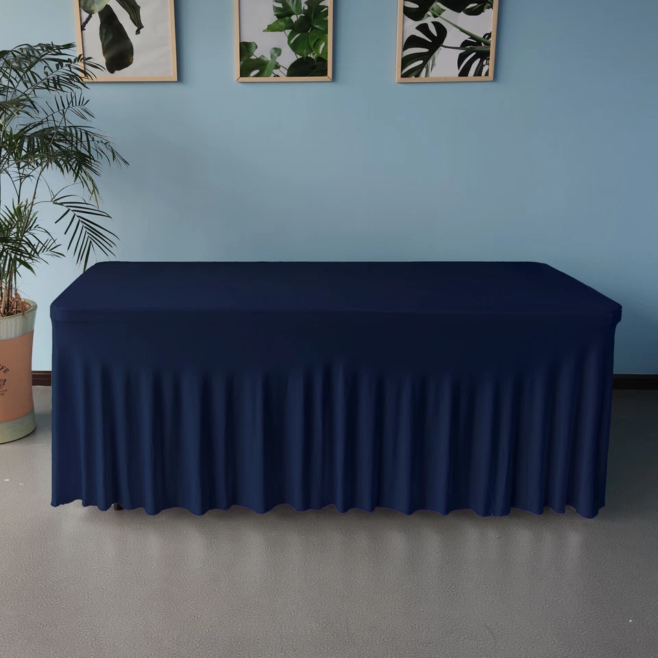 Falda de mesa de spandex mantel elástico ajustable cubierta de mesa Foto 1 de 1