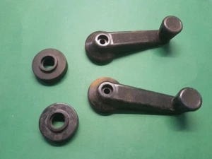2 original DDR Fensterkurbeln schwarz Wartburg Trabant incl. Rosetten - Bild 1 von 2