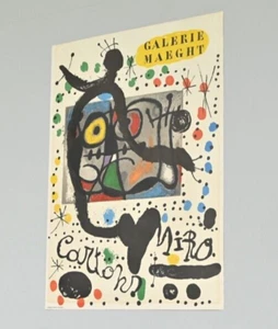 Joan Miro 1965 Lithograph Exhibition Poster Galerie Maeght Original Vintage Art - Picture 1 of 9