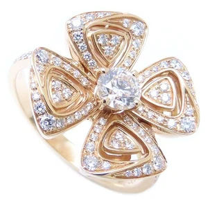 BVLGARI Fiorever 18K Pink Gold ring Diamond Size 55 /294137 - Picture 1 of 9