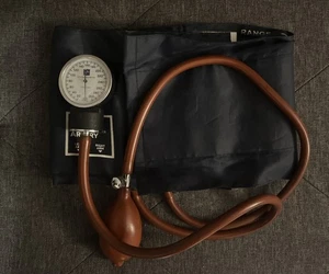 USED WELCH ALLYN Large Adult 12 Durable Blood Pressure Cuff With Gauge & Pump - Picture 1 of 9