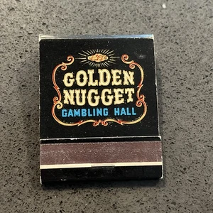 Golden Nugget Gambling Hall Las Vegas Nevada Vintage Matchbook Unstruck - Picture 1 of 4