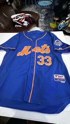 Authentic Matt Harvey On Field New York Mets Majestic Jersey Size-50 With Patch - Image 1 of 4