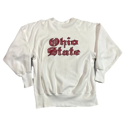 Винтажный 80-х чемпион обратный плетение штата Огайо старый английский серый толстовка большой - Изображение 1 из 4