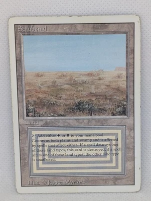 Scrubland Revised MTG Magic The Gathering Dual Land Reserved List vintage EDH - Image 1 of 4