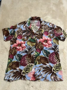 Vintage 90s Hilo Hattie Hawaiian Shirt Men’s Size S Floral Made In USA - Bild 1 von 8