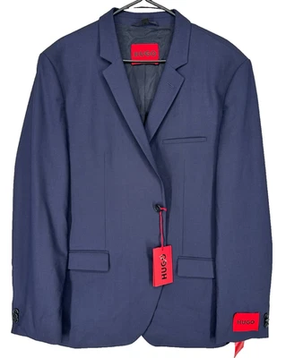 HUGO Suit Jacket Mens Size 46R Navy Arti 214x Performance Extra Slim NWT $575 - Image 1 of 4
