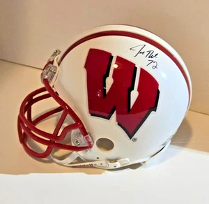 Joe Thomas Wisconsin Badgers #72 NCAA Autographed Mini Helmet Browns NFL HOF - Picture 1 of 7