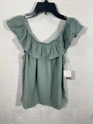 Camisa SO Verde Niñas Sin Mangas Talla 14/16 Nueva Foto 1 de 4