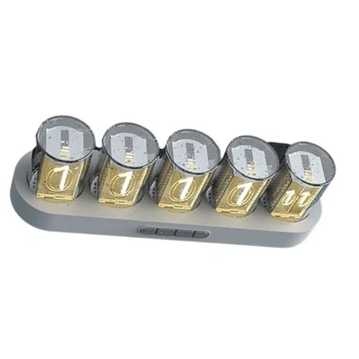 RGB Glow Tube Clock LED Glows DIY Digital Tube Gaming Desktop Home Decor - Image 1 of 4