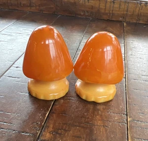 Set scuoti sale e pepe funghi bachelite tappi a vite vintage anni '30 - Foto 1 di 15