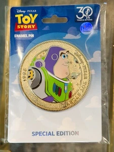 Disney PALM Pin Buzz Lightyear Coin - Pink Ala Mode Toy Story Wave 4 LE 300 - Picture 1 of 2