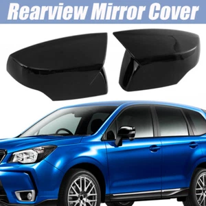 Glossy Black Side Door Mirror Cover Wing Cap Trim For Subaru WRX 2013-2018 - Picture 1 of 9