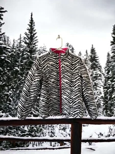 Swiss Tech Girls XL (14-16) Zebra Print Puffer Coat Pink Interior - Picture 1 of 4