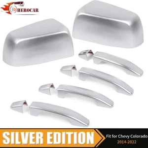 Cubiertas de manija lateral y espejo retrovisor cromado 6 piezas para Chevy Colorado 2014-2022 - Imagen 1 de 8
