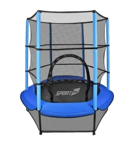 TRAMPOLINO TAPPETO ELASTICO JUMPING CON RETE DI PROTEZIONE DIAMETRO 140CM - Foto 1 di 1