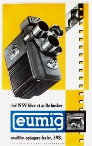 Póster original vintage EUMIG CÁMARA DE PELÍCULA ELÉCTRICA 1959 - Imagen 1 de 1