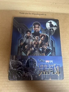 Black Panther Blufans BE #48 1/4 Slip 3D Blu-Ray Steelbook NEW & SEALED Marvel - Picture 1 of 5