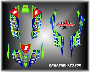 KAWASAKI KFX700 700 SEMI CUSTOM GRAPHICS KIT SATA - Bild 1 von 1